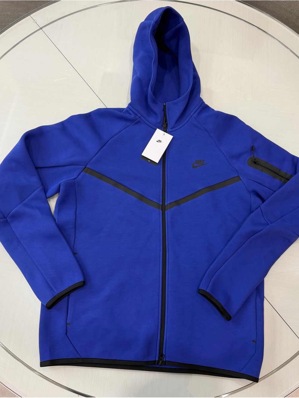 Nike Tech Fleece Windrunner Blue Full Zip Hoodie Men’s L Tall NWT